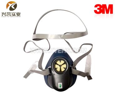 3M HF-52 硅膠半面型防護(hù)面罩（中/大號(hào)）（可接1700或者3700承接座）